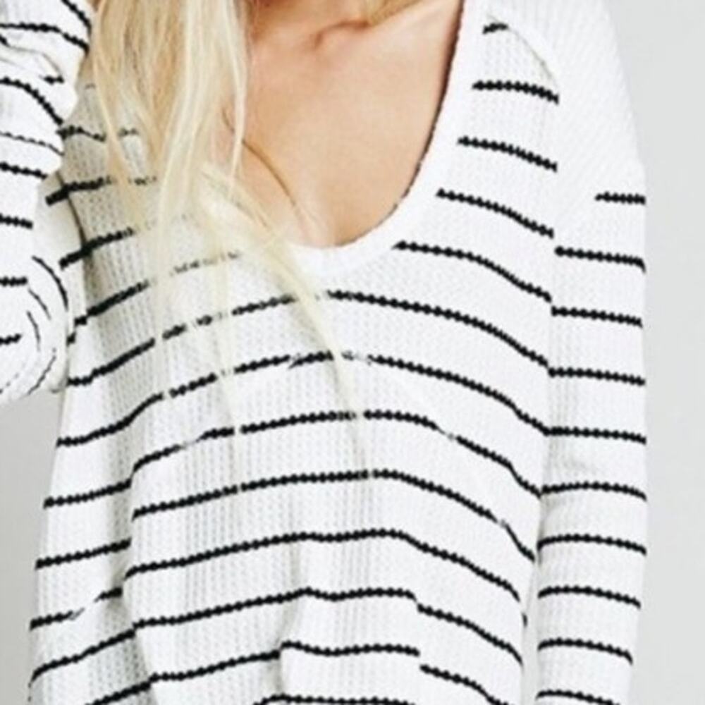 Free People Striped Sunset Thermal Top size XS